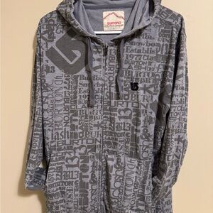 Burton Gray Hoodie with Mountain Graphic